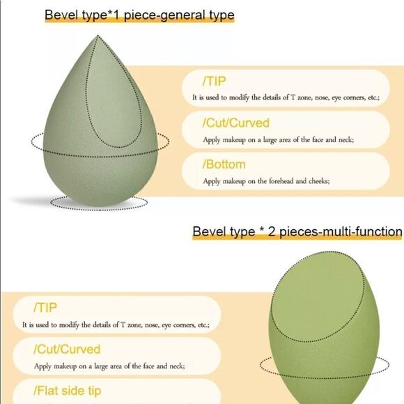 💕Brand New Yellow 7 Pieces Professional Beauty Blender Makeup Sponge - Picture 10 of 11